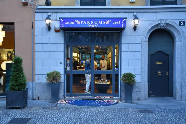 Milan Italy 2019 Storefront Entrance Exclusive Luxury Zhor Parfums Store — 스톡 사진