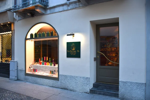 Mailand Italien 2019 Schaufenster Und Eingang Des Del Tea Shop — Stockfoto
