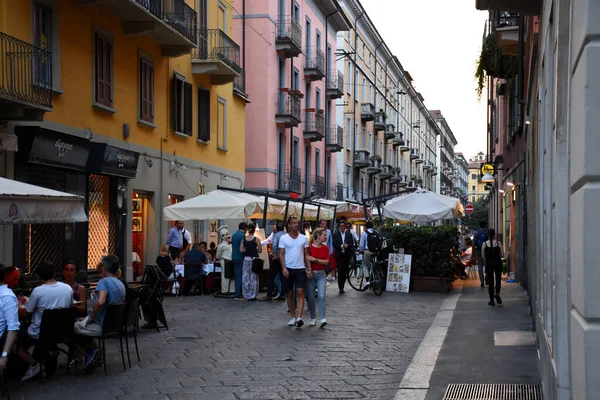 Milano Italien 2019 Vackra Vackra Romantiska Gator Brera Med Traditionella — Stockfoto