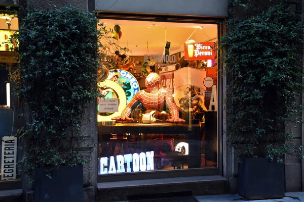 Milan Italy 2019 Storefront Entrance Displays Cirmolo Vintage Modern Antiques — 스톡 사진