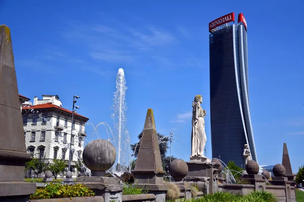 Milano Olaszország 2019 Fountain Four Seasons Fontana Delle Quattro Stagioni — Stock Fotó