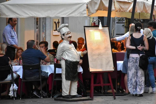 Milano Italien 2019 Vackra Vackra Romantiska Gator Brera Med Traditionella — Stockfoto