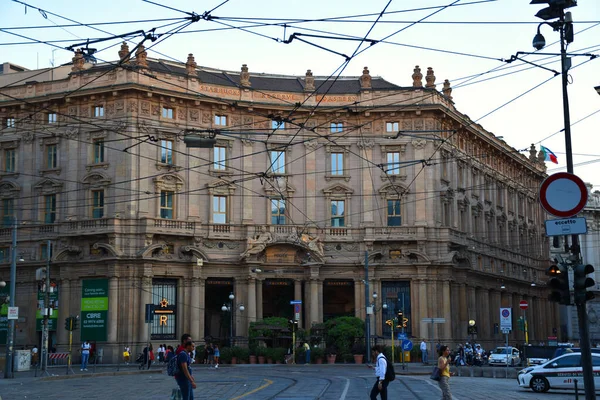 Milão Itália 2019 Palácio Histórico Broggi Palazzo Broggi Construído 1900 — Fotografia de Stock