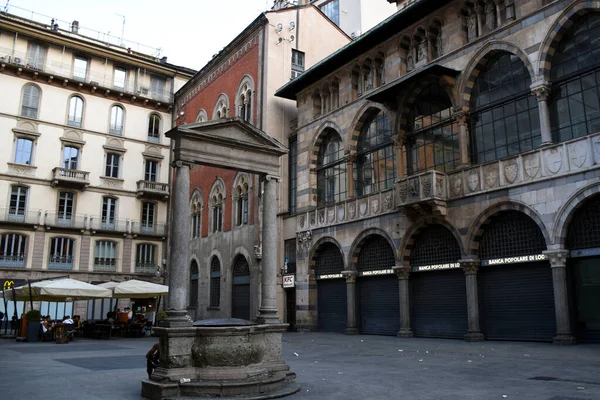 Milan Italia 2019 Loggia Degli Osii Historisk Bygning Milano Den – stockfoto