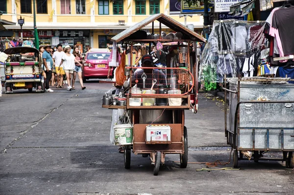 Bangkok Thailand 2020 Street Food Cart Dagsljus Den Berömda Khaosan — Stockfoto