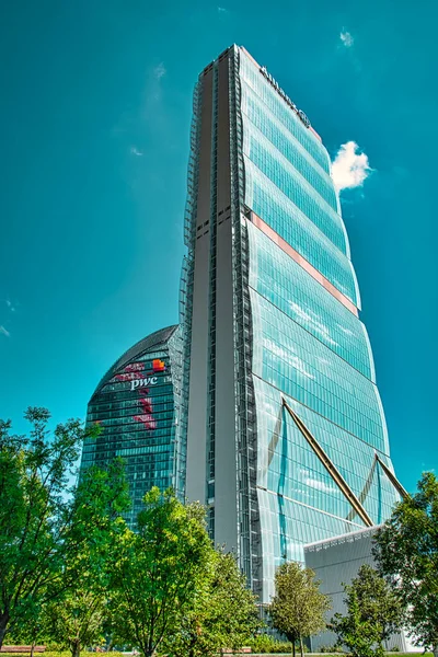 Milánó Olaszország 2020 Arata Isozaki Andrea Maffei Allianz Tower Dritto — Stock Fotó