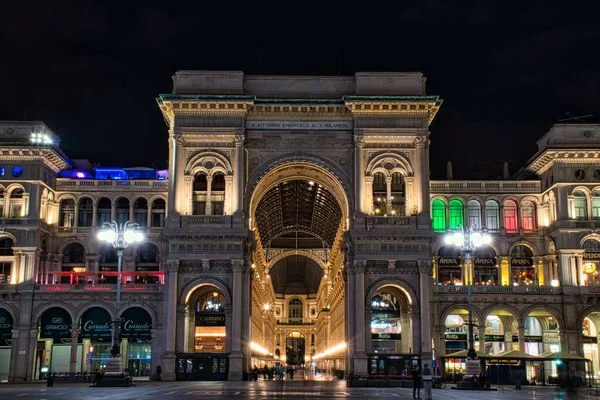 Milan Italie 2020 Devant Magnifique Entrée Arc Triomphe Galleria Vittorio — Photo