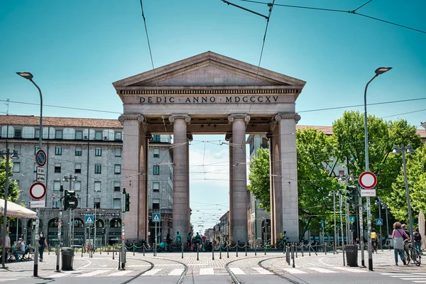 Milano Ιταλία 2020 Πύλη Της Πόλης Porta Ticinese Arco Porta — Φωτογραφία Αρχείου
