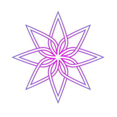 Tasarımın için geometrik çiçek. Kartpostallar, fikirler, baskılar, dokular için mükemmel.