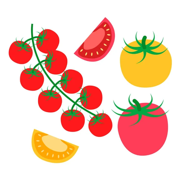 Bunte Tomaten Für Ihre Ideen Perfekt Für Ihre Ideen Drucken — Stockvektor