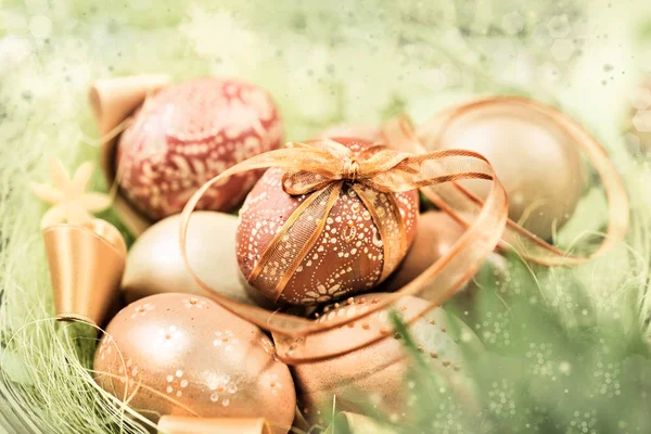 Ovos de páscoa decorados — Fotografia de Stock