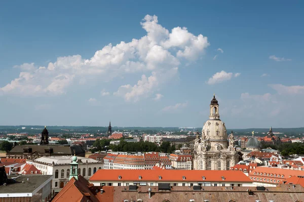 Вид с воздуха на Старый Дрезден — стоковое фото