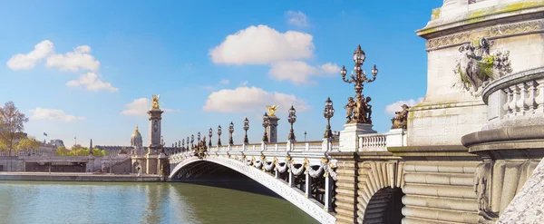 Alexandre köprü Paris, panorama — Stok fotoğraf
