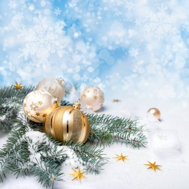 Altın Noel süslemeleri, kopyalama alanı