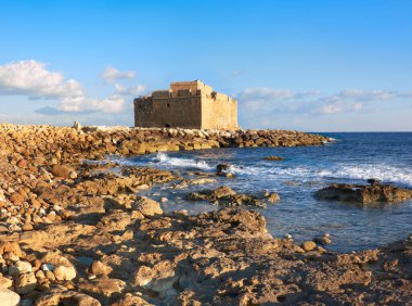 Kıbrıs 'taki Pafos Limanı Şatosu, panoramik görüntü