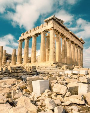 Atina, Yunanistan 'da Akropolis' te partenon