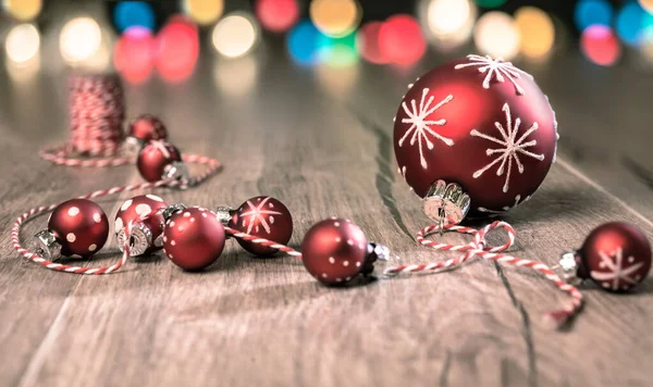 Decorações de Natal vermelho-branco — Fotografia de Stock