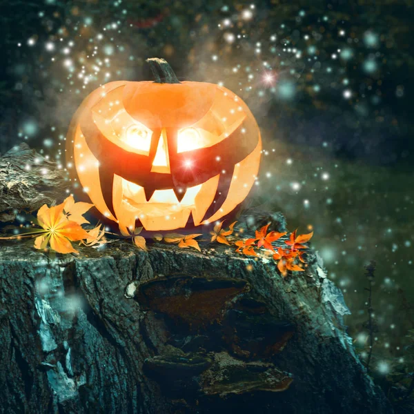 Abóbora de Halloween ao ar livre — Fotografia de Stock