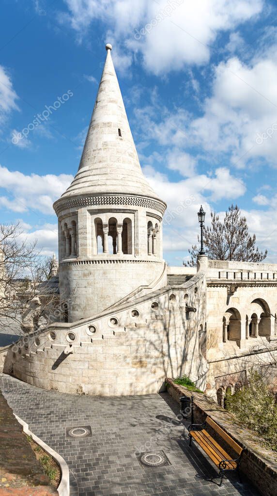 One of the towers of Fishermans Bastion in Budapest
