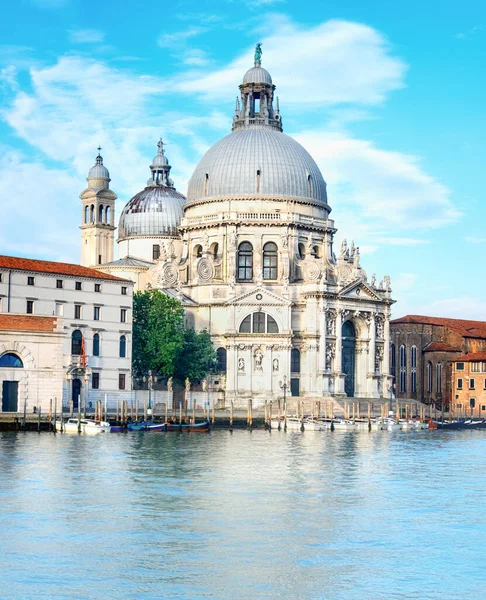 Gran Canal y Basílica Santa Maria della Salute en Venecia —  Fotos de Stock