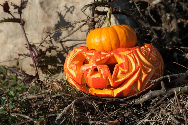 Jack O 'Latern ao ar livre — Fotografia de Stock