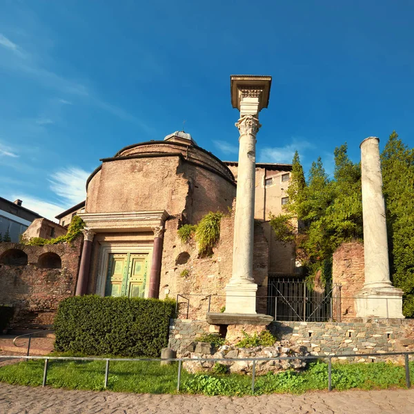 Antik Kilise Sütunlar Talya Roma Daki Forum Müzesi Nin Bir — Stok fotoğraf