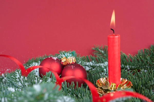 Vánoční dekorace, kopie prostor — Stock fotografie