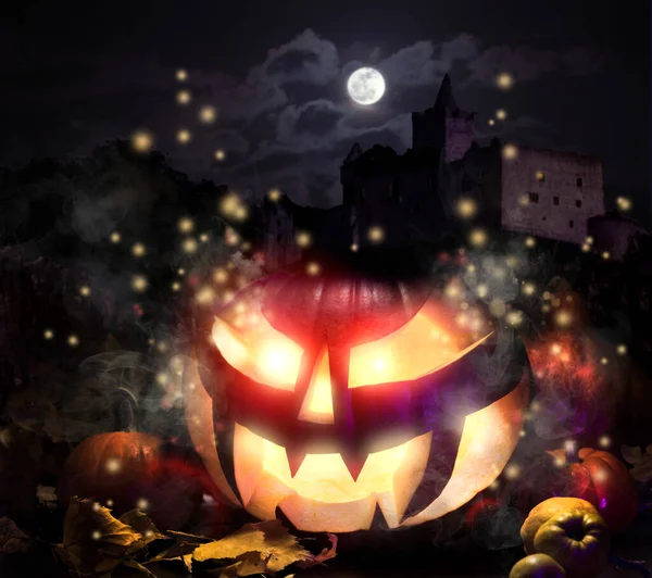 Jack o'Lantern on Halloween night