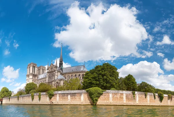 Fachada Este Intacta Notre Dame Paris Primavera Antes Del Incendio —  Fotos de Stock