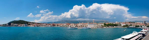 Architectuur Van Split Haven Met Passagiersschepen Split Kroatië Panoramisch Uitzicht — Stockfoto