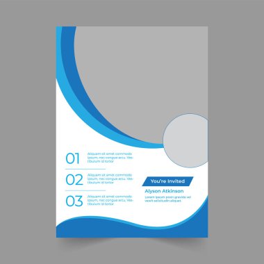 Kurumsal Flyer tasarımı. İş broşürü şablonu. Yıllık rapor kapağı. Eğitim, reklam, sunum, dergi sayfası için kitapçık. a4 boyutu vektör illüstrasyon.