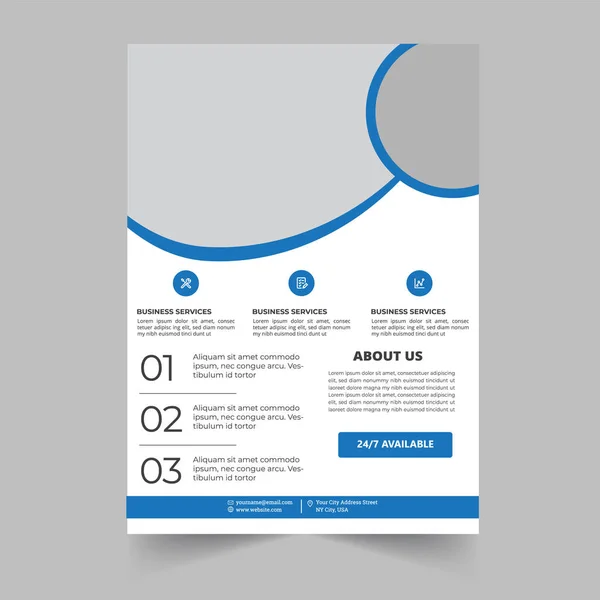 Design Panfleto Corporativo Modelo Brochura Negócios Relatório Anual Cobrir Folheto — Vetor de Stock