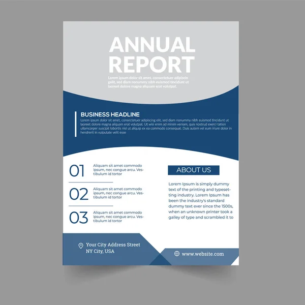 Kurumsal Flyer Tasarımı Broşürü Şablonu Yıllık Rapor Kapağı Eğitim Reklam — Stok Vektör