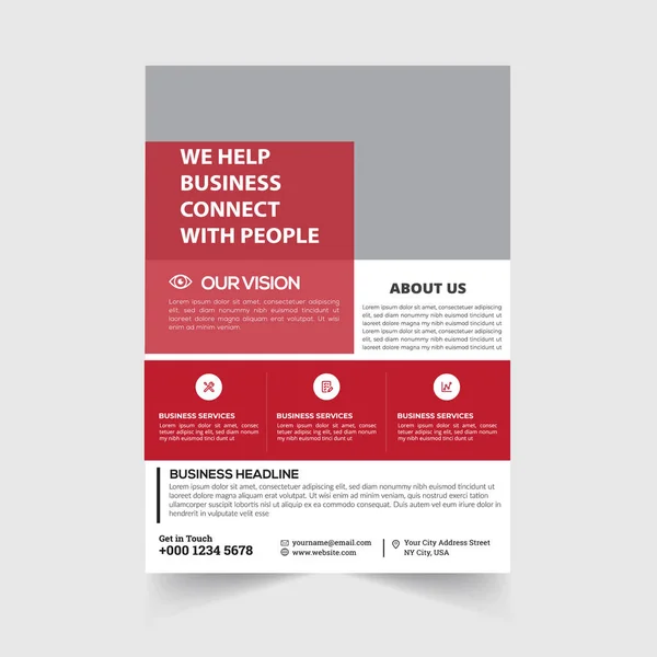 Design Panfleto Corporativo Modelo Brochura Negócios Relatório Anual Cobrir Folheto — Vetor de Stock