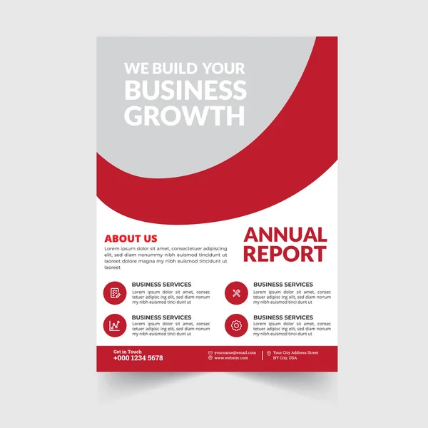 Corporate Flyer Design Business Brochure Template Annual Report Cover Booklet — Stock Vector