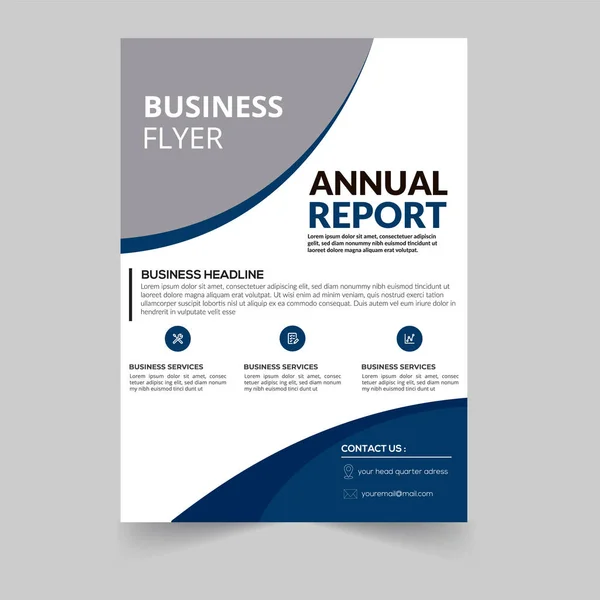 Corporate Flyer Design Business Brochure Template Annual Report Cover Booklet — Stock Vector