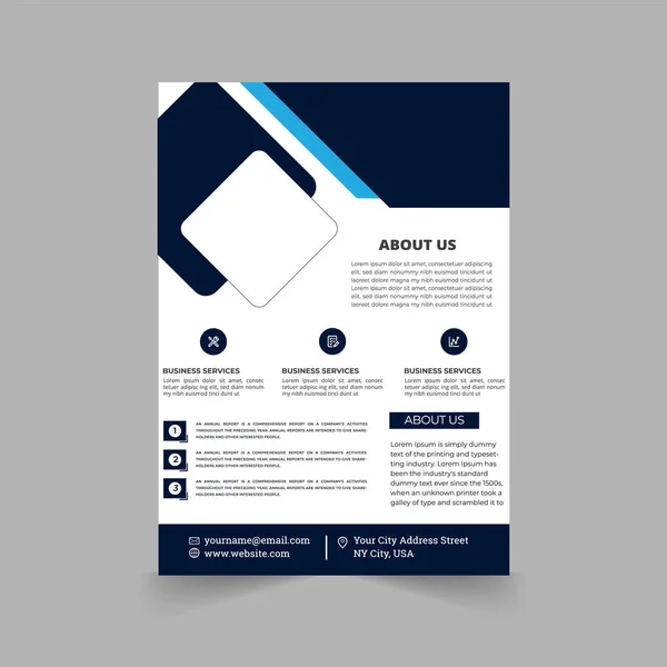 Design Panfleto Corporativo Modelo Brochura Comercial — Vetor de Stock