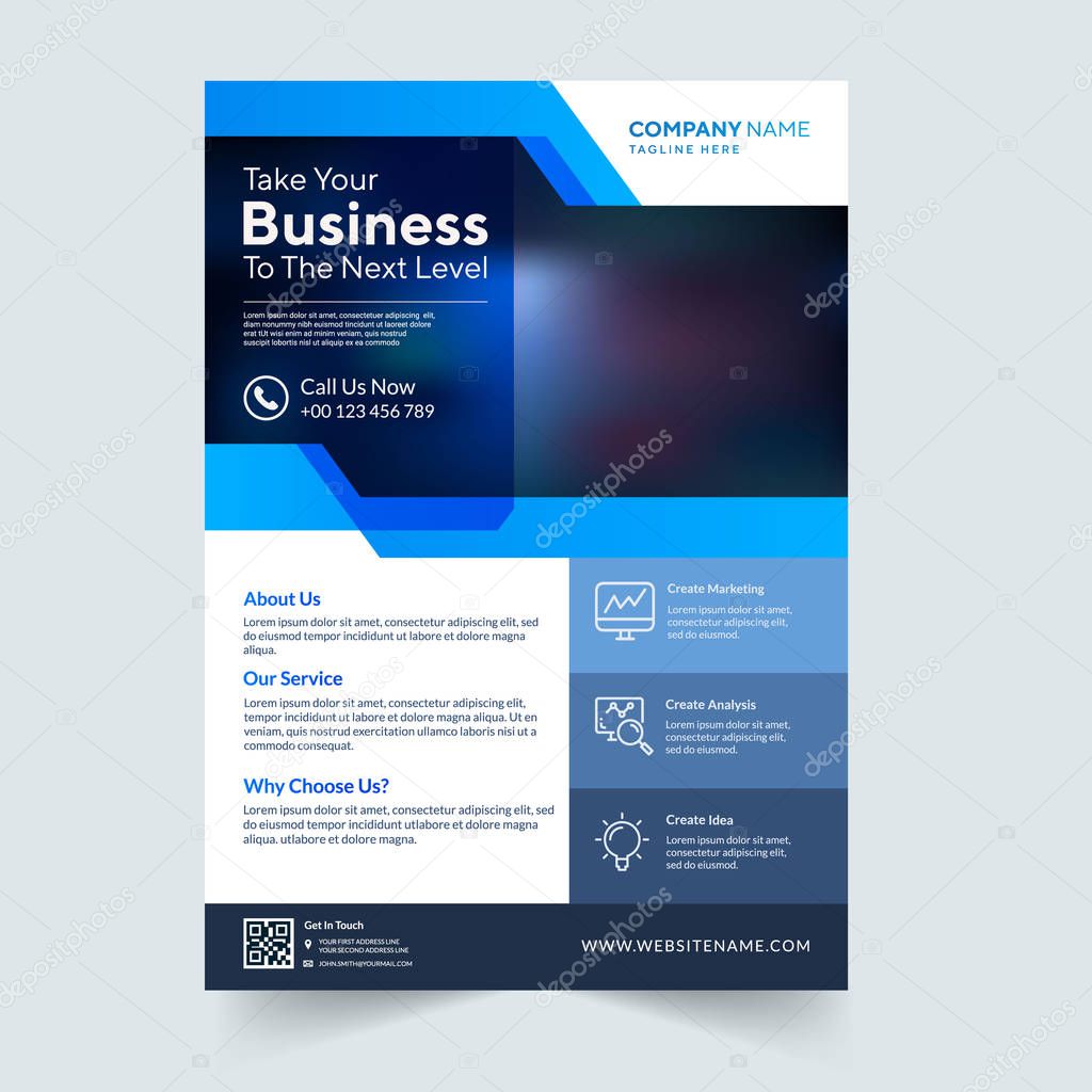 Corporate Flyer design. Business brochure template