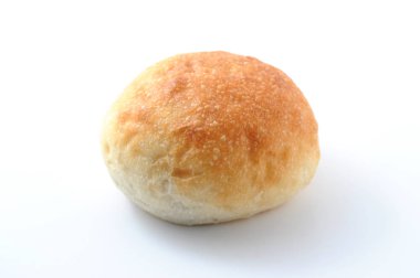 Beyaz arka plan üzerinde izole yuvarlak ekmek