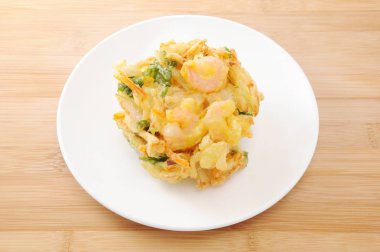 masada tabakta kakiage tempura karides sebze