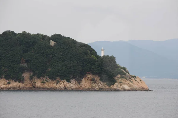 Lighthouse on island in Setonaikai in Japan — Stock Photo, Image