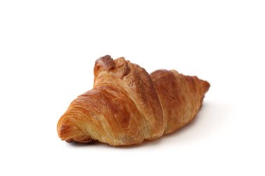 beyaz arka plan üzerinde izole kruvasan fransız ekmeği