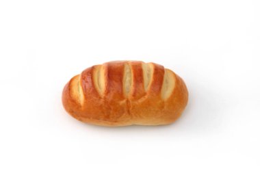 tereyağı ekmek rulo beyaz arka plan üzerinde izole