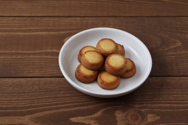 cookies on white plate on table