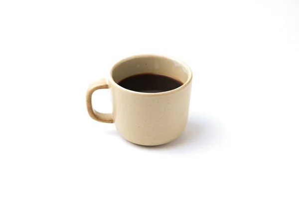 Black hot coffee isolated on white background — Stock Photo, Image
