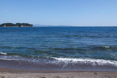 Japonya Wakayama 'da mavi deniz