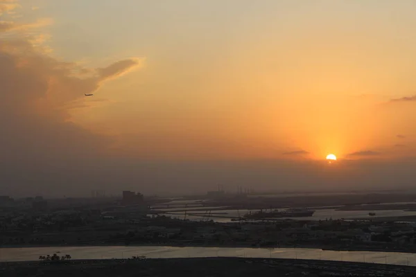 迪拜天际线景观 Dxb — 图库照片