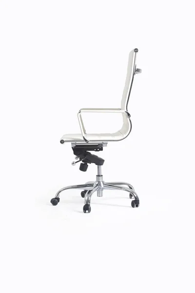Krzesło Wykonawcze White Leather Office — Zdjęcie stockowe