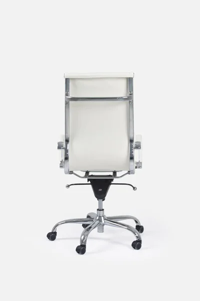 Silla Ejecutiva Cuero Blanco Oficina — Foto de Stock