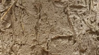 Çevre dostu çamur ve saman doku, kavram sürdürülebilir yeşil yaşam inşaat duvar